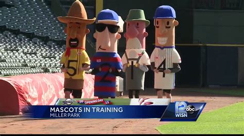 What makes the Milwaukee Brewers mascot relay unique?